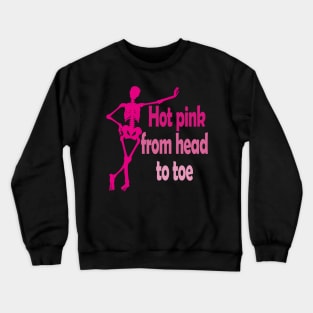 Hot Pink - Skeleton Crewneck Sweatshirt